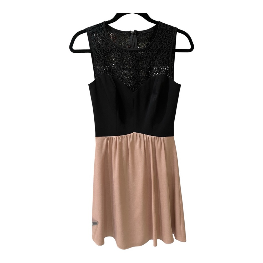 Gianni Bini Black and Tan Sleeveless Midi Sundress